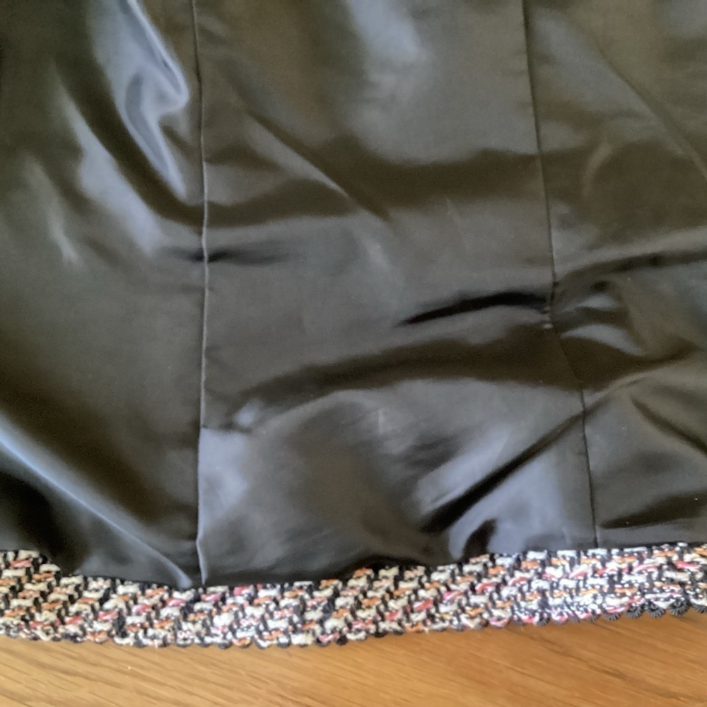 Talbots Women’s Black/White/Orange Tweed Hook & Eye Closure Blazer.  Size 10 - Picture 9 of 11
